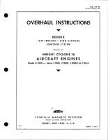 Overhaul Instructions for Bendix Low Tension - High Altitude Ignition for Wright R-3350