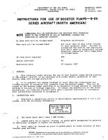 Instructions For Use of Booster Pumps - B-25 Series Aircraft (North American)