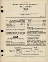 Overhaul Instructions with Parts Breakdown for Relay Assembly - Part 7064-238 - AN3350-1 