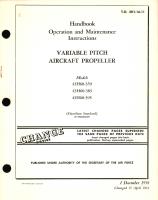 Operation and Maintenance Instructions for Variable Pitch Aircraft Propeller Models 43H60-359, 43H60-383, 43H60-395 