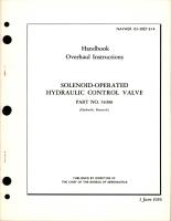 Overhaul Instructions for Solenoid-Operated Hydraulic Control Valve - Part 51000 