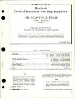 Overhaul Instructions with Parts Breakdown for Oil Scavenge Pump - Model RG16020D