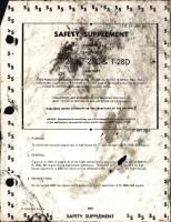 Safety Supplement for Flight Manual for USAF Series T-28B, T-28C, &T-28D