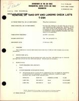 Removal of Take-Off and Landing Check Lists For T-28A