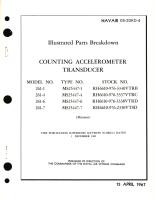 Illustrated Parts Breakdown for Counting Accelerometer Transducer Model No. 261-1, 261-4, 261-6, 261-7 Type No. MS25447-1, MS25447-4, MS25447-6, MS25447-7