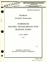 Overhaul Instructions for Submerged Electric Motor-Driven Fuel Booster Pumps 122637 Series 