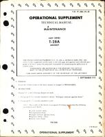 Operational Supplement to Technical Manual of Maintenance for USAF Series T-28A Aircraft