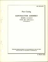 Parts Catalog for Contractor Assembly - Model A24A9345 - Type AVR-342-A 