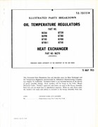 Illustrated Parts Breakdown for Oil Temperature Regulators & Heat Exchanger