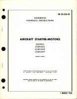 Overhaul Instructions for Starter-Motors - Models 2CM95B13, 2CM95B18, and 2CM95B19 