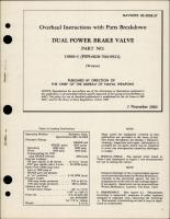 Overhaul Instructions with Parts for Dual Power Brake Valve - Part 11060-3 