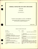 Overhauls Instructions with Parts Breakdown for Gear Box M-1670M1