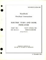 Overhaul Instructions for Electric Turn and Bank Indicator Part No. 3907-2K-A2-4