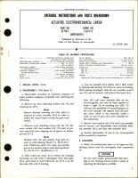 Overhaul Instructions with Parts Breakdown for Electromechanical Linear Actuator - Part 31798-2 - Model ELA3-112 