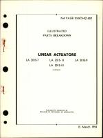 Illustrated Parts Breakdown for Linear Actuators LA 2015-7, LA 2015-8, LA 2015-9, and LA 2015-10