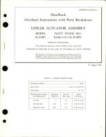 Overhaul Instructions with Parts Breakdown for Linear Actuator Assembly Model R244M5 and R1680-370-4761-XABN