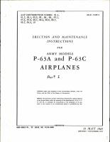 Erection and Maintenance Instructions for Army Models P-63A and P-63C 