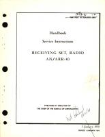 Service Instructions for Receiving Set, Radio AN/ARR-40