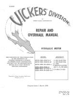 Repair & Overhaul Manual for MF-3906-4 & MS-3906-4 Series Hydraulic Motors