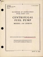 Handbook of Instructions with Parts List for Centrifugal Fuel Pump Model 258 Series