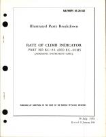 Illustrated Parts Breakdown for Rate of Climb Indicator Part No. RC-60 and RC-60MS 