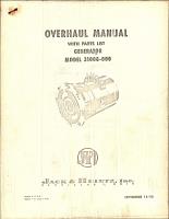 Overhaul Manual w Parts List for Generator - Model 31008-000