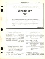 Overhaul Instructions with Parts Breakdown  for Air Shutoff Valve Part No. 105486