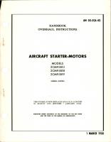 Overhaul Instructions for Starter Motors - Models 2CM95B13, 2CM95B18, and 2CM95B19 