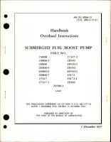 Overhaul Instructions for Submerged Fuel Boost Pump