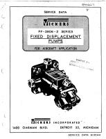 Service Data for PF-3906-2 Series Fixed Displacement Pumps for Aircraft