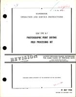 Operation & Service Instructions for USAF Type N-7 Photographic Print Drying Field Processing Kit