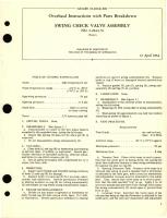 Overhaul Instructions with Parts Breakdown for Swing Check Valve Assembly Part No. 2-2844-76 