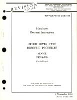 Overhaul Instructions for Pitch Lever Type Electric Propeller Model C432S-C24 