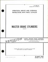 Operation, Service & Overhaul Inst with Parts Catalog for Master Brake Cylinders