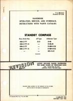 Operation, Service & Overhaul Inst with Parts Catalog for Standby Compass Type B-21 (Kollsman)