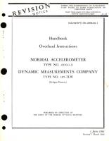 Overhaul Instructions for Normal Accelerometer Type No. 4930-1-A Dynamic Measurements Company Type No. 105-TLW 