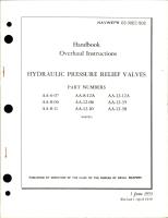 Overhaul Instructions for Hydraulic Pressure Relief Valves