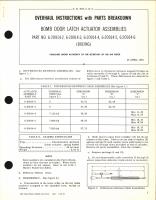 Overhaul Instructions with Parts Breakdown for Bomb Door Latch Actuator Assemblies