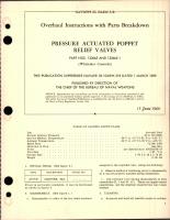 Overhaul Instructions with Parts Breakdown for Pressure Actuated Poppet Relief Valves - Parts 132665 and 132665-1