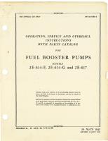 Operation, Service, & Overhaul Instructions with Parts Catalog for Fuel Booster Pumps
