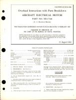 Overhaul Instructions with Parts Breakdown for Electric Motor - Part XB-47308