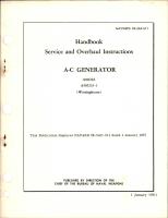 Service and Overhaul Instructions for AC Generator - Model A50J231-1