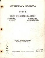 Overhaul Manual for Hydraulic Pump and Motor Package - Part 57155A - Model PMP05VC-16A 