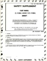 Safety Supplement to Flight Manual for C-118A and VC-118A