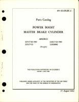Parts Catalog for Power Boost Master Cylinder - Models 3254710-500, 3262743, 3262743-500, 3269006