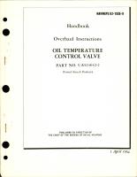 Overhaul Instructions for Oil Temperature Control Valve - Part UA524642-2