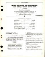 Overhaul Instructions with Parts Breakdown for Hydraulic Elevator Boost Valve Assembly - 175-58707-60 