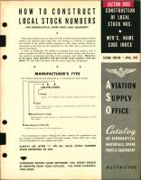 How to Construct Local Stock Numbers for Aeronautical Spare Parts and Equipment 