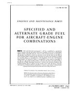 Specified and Alternate Grade Fuel for Aircraft Engine Combinations
