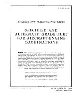 Specified and Alternate Grade Fuel for Aircraft Engine Combinations